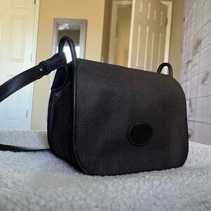 Borbonese Vintage Leather Crossbody Shoulder Bag